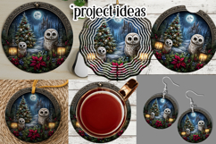Gothic Wind Spinner, Christmas Wind Spinner, Owl Spinner, d9 Product Image 3