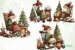 Christmas Grandma Clipart Product Image 1