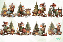 Christmas Grandma Clipart Sublimation Product Image 6