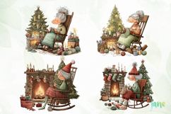 Christmas Grandma Clipart Sublimation Product Image 5