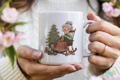Christmas Grandma Clipart Sublimation Product Image 2