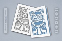 Winter Deer Christmas Greeting Card SVG Product Image 1