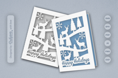 Winter Deer Christmas Greeting Card SVG Product Image 2