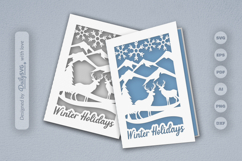 Winter Deer Christmas Greeting Card SVG Product Image 2