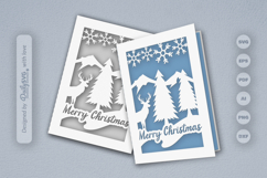 Winter Deer Christmas Greeting Card SVG Product Image 1