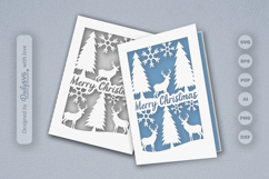 Winter Deer Christmas Greeting Card SVG Product Image 1