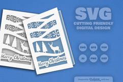 Winter Deer Christmas Greeting Card SVG Product Image 2