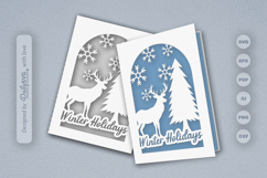 Winter Deer Christmas Greeting Card SVG Product Image 2