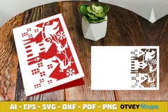 Christmas Greeting Card Cover Paper Cut Product Image 2