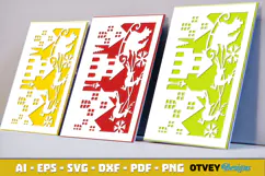 Christmas Greeting Card Cover Paper Cut Product Image 3