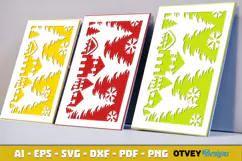 Christmas Greeting Card Cover Paper Cut Product Image 2