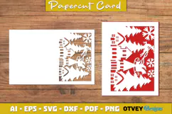 Christmas Greeting Card Cover Paper Cut Product Image 3
