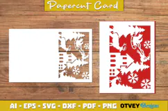 Christmas Greeting Card Cover Paper Cut Product Image 3