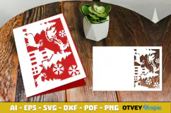 Christmas Greeting Card Cover Paper Cut Product Image 4