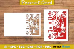 Christmas Greeting Card Cover Paper Cut Product Image 3