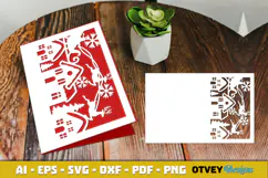 Christmas Greeting Card Cover Paper Cut Product Image 4