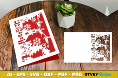 Christmas Greeting Card Cover Paper Cut Product Image 2