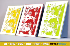 Christmas Greeting Card Cover Paper Cut Product Image 3