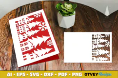 Christmas Greeting Card Cover Paper Cut Product Image 4