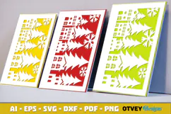 Christmas Greeting Card Cover Paper Cut Product Image 2