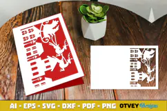 Christmas Greeting Card Cover Paper Cut Product Image 2