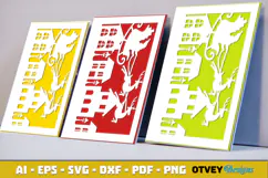 Christmas Greeting Card Cover Paper Cut Product Image 3