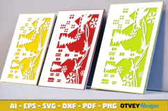 Christmas Greeting Card Cover Paper Cut Product Image 3