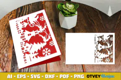 Christmas Greeting Card Cover Paper Cut Product Image 2