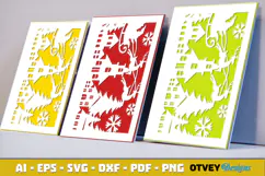 Christmas Greeting Card Cover Paper Cut Product Image 3