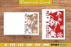 Christmas Greeting Card Cover Paper Cut Product Image 3