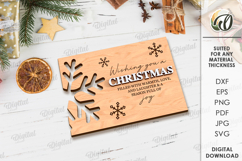 Christmas Greeting Card Laser Cut. Christmas SVG Product Image 1