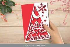 Christmas Gift Box and Tree Card Cover Papercut Product Image 1