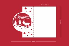 Christmas Deer and Tree Card Cover Papercut Product Image 2