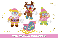 Groovy retro christmas 3D SVG Product Image 4