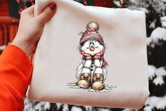Christmas Grumpy Snowman Clipart Product Image 2