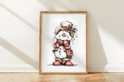 Christmas Grumpy Snowman Clipart Product Image 3