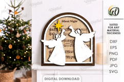 Christmas Grunge Wall Signs Bundle Laser Cut. Wall Decor SVG Product Image 2