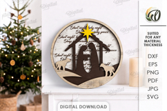 Christmas Grunge Wall Signs Bundle Laser Cut. Wall Decor SVG Product Image 6