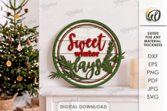 Christmas Grunge Wall Signs Bundle Laser Cut. Wall Decor SVG Product Image 9