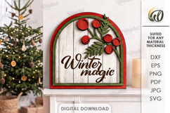 Christmas Grunge Wall Signs Bundle Laser Cut. Wall Decor SVG Product Image 11
