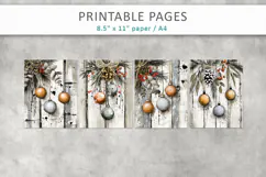 Vintage Christmas Grunge Junk Journal Pages Product Image 2