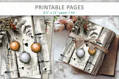 Vintage Christmas Grunge Junk Journal Pages Product Image 3