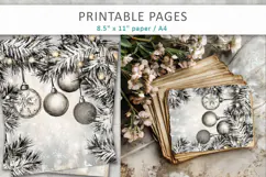 Christmas journal pages, grunge paper textures Product Image 4