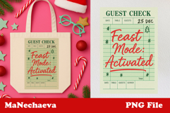 Funny Christmas Guest Check Clipart | Feast Mode Product Image 1
