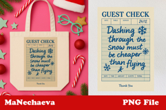 Funny Christmas Guest Check Clipart | Snow Travel Joke Product Image 1