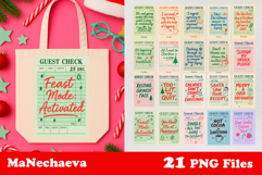Christmas Guest Check PNG Bundle | Funny Holiday Set Product Image 1