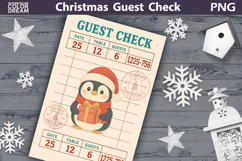 Christmas Guest Check | Junk Journal Printable Product Image 1