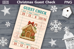 Christmas Guest Check | Junk Journal Printable Product Image 1