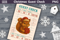 Christmas Guest Check | Junk Journal Printable Product Image 1