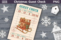 Christmas Guest Check | Junk Journal Printable Product Image 1